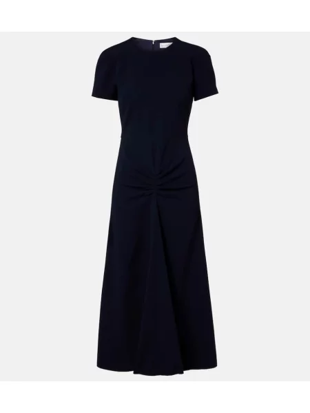 Rochie midi Victoria Beckham din jerseu până la genunchi de costum albastru