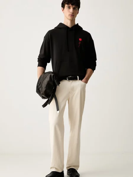 HUGO Hanorac Diflowhood | Relaxed fit negru