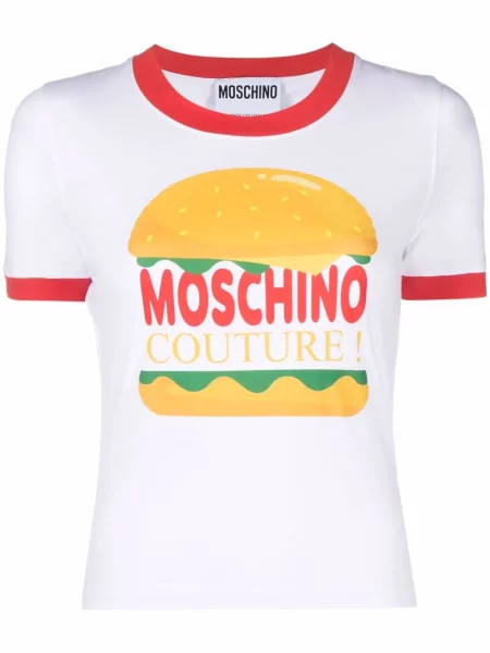Tricou Moschino cu imagine alb