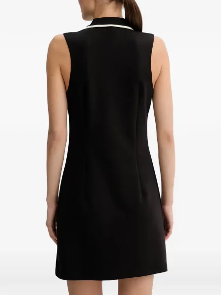 Rochie mini Guess fără mâneci cu autograf negru