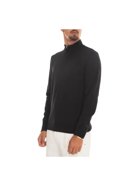 Sweter z golfem Boss czarny