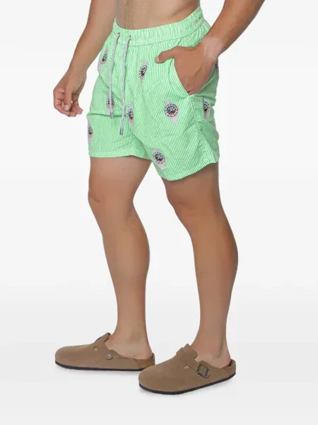 Slip de baie Mc2 Saint Barth cu broderie verde