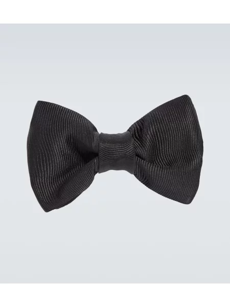 Cravată Tom Ford cu funde de mătase negru