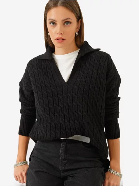 Bianco Lucci Pulover Pullover' črna