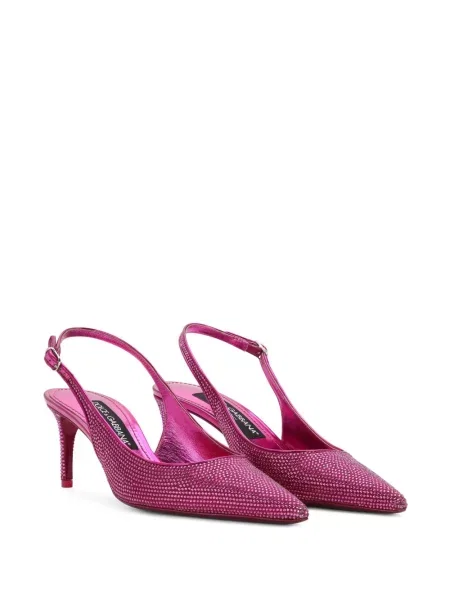 Kalnų krištolas bateliai Dolce & Gabbana slingback rožinė