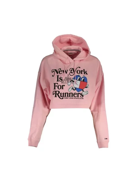 Bluza z kapturem Tommy Hilfiger różowa