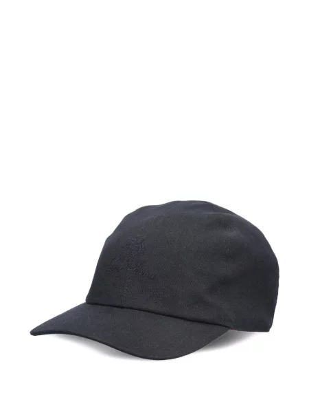 Șapcă Loro Piana cu broderie negru