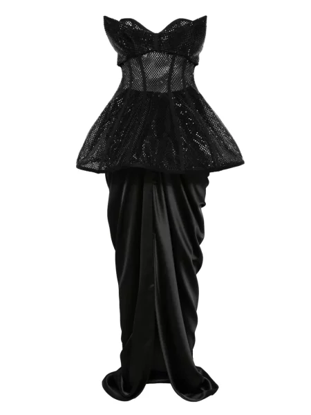 Fusta maxi Mitiliane Couture de cristal negru