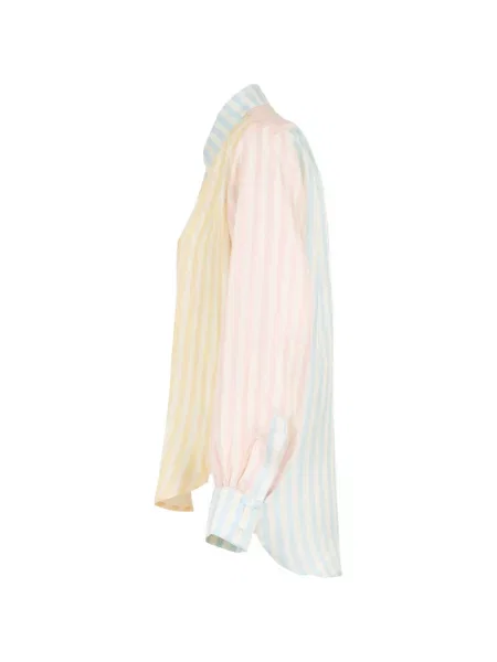 Pruhovaná košile La Prestic Ouiston růžová