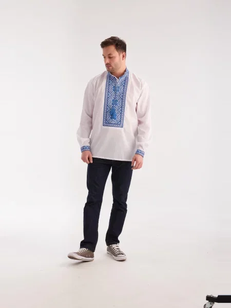 Рубашка Merezhka с вышивкой белая