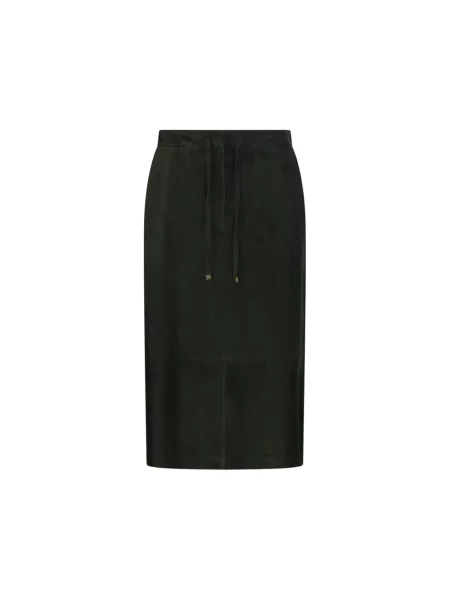 Spódnica skórzana Max Mara zielona