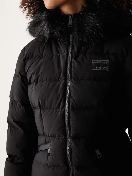 Tommy Jeans пухено яке дамско черно