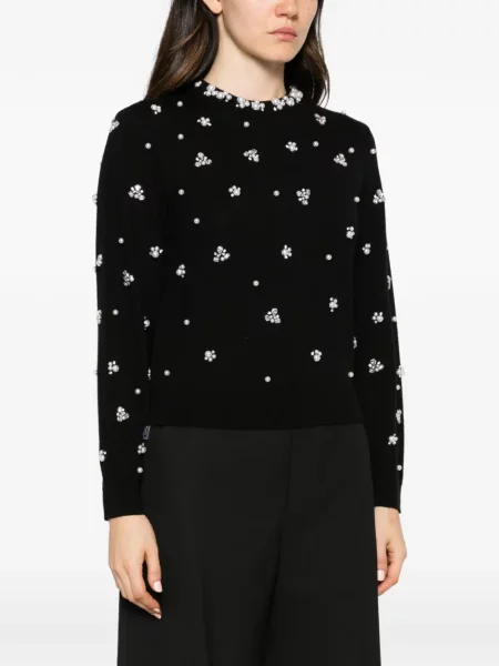 Pulover Alice + Olivia cu perle negru