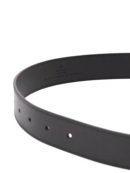 Cu centură curea Gucci din piele cu cataramă negru