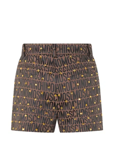 Pantaloni scurți Moschino cu imagine maro