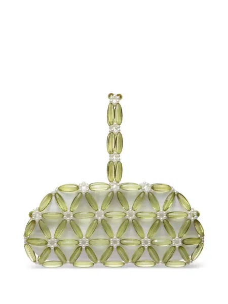 Torebka 0711 z koralikami zielona