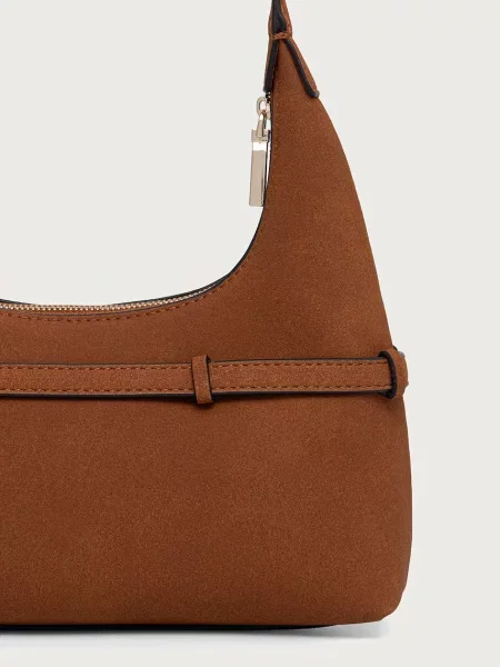 Замшевая сумка хобо Guess