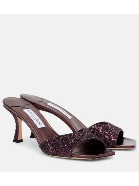 Papuci tip mules Jimmy Choo bordo
