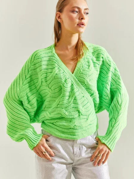 Bianco Lucci Pulover iarbă verde
