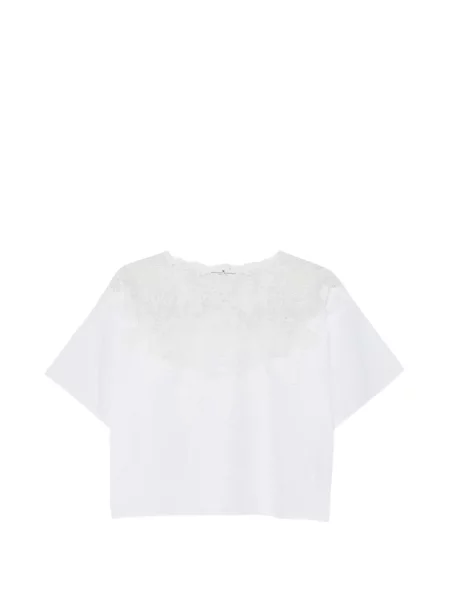 Bluză de dantelă Ermanno Scervino din dantelă alb