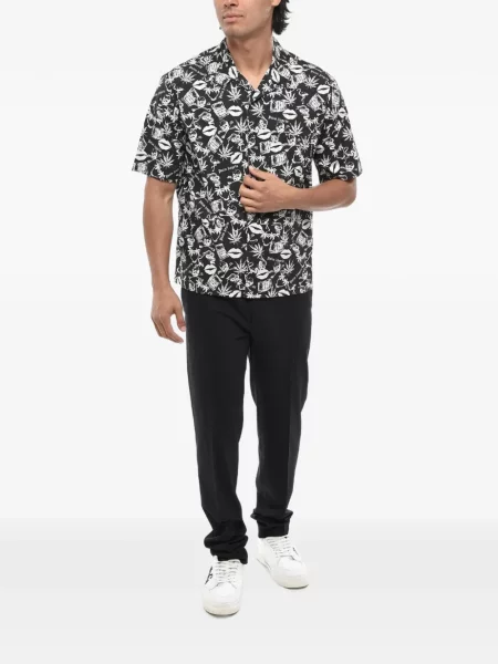 Cămașă Palm Angels cu imagine negru