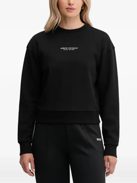 Hanorac crewneck Armani Exchange negru