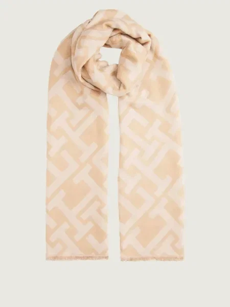 Sál Tommy Hilfiger Th Monogram Heavy Scarf bézs
