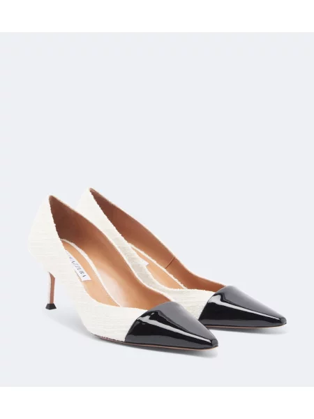 Pantofi cu toc Aquazzura din piele alb