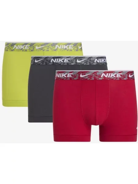 Bokserki Nike Trunk czerwone limonkowe 3 sztuki S szare
