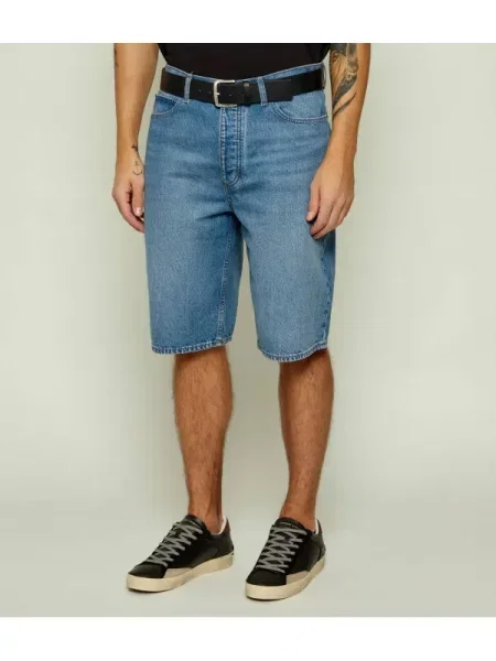 Hugo Blue De blugi pantaloni scurți Skate shorts | Straight fit albastru