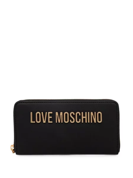 Portofel Love Moschino cu autograf negru