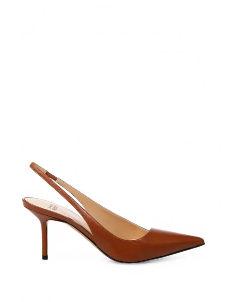 Pantofi cu toc Francesco Russo slingback maro