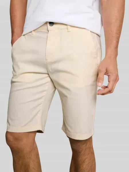 Szorty bermudy o kroju regular fit z czystej bawełny Tom Tailor białe