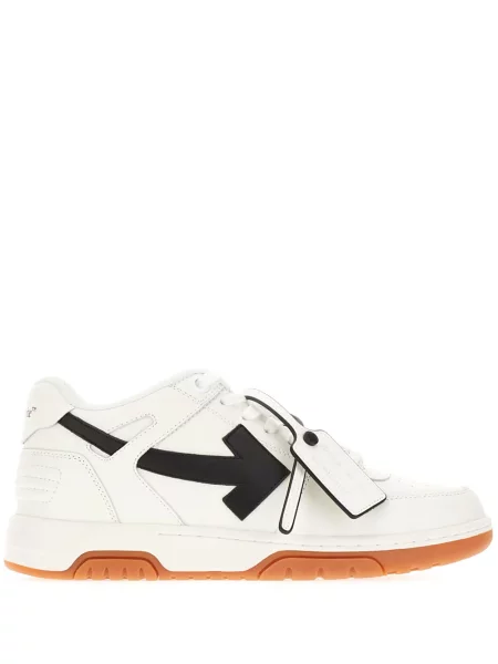 Sneakersy Off-white skórzane biznesowe białe