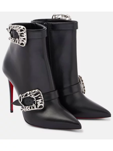 Cizme scurte Christian Louboutin din piele negru