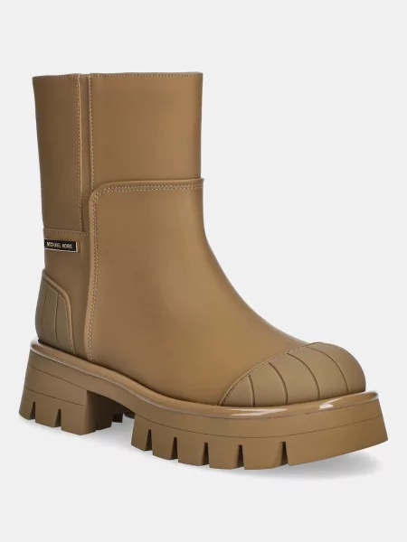 MICHAEL Michael Kors botine Sydra bej cu platforma maro