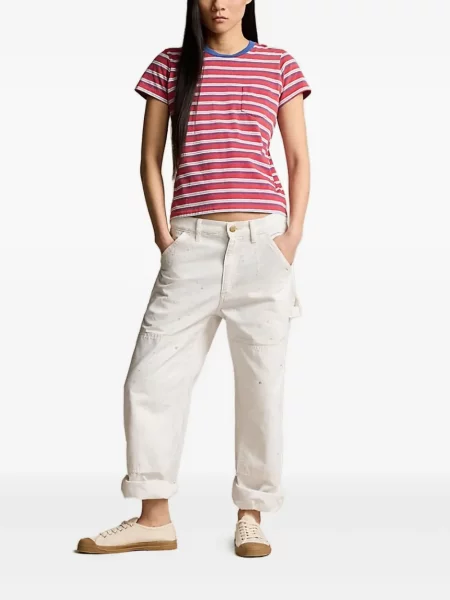 Șosete Polo Ralph Lauren tricotate cu nervuri cu două rânduri de nasturi portocaliu