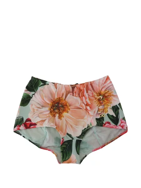 Chiloți briefs Dolce & Gabbana cu talie înaltă cu model floral cu imagine roz
