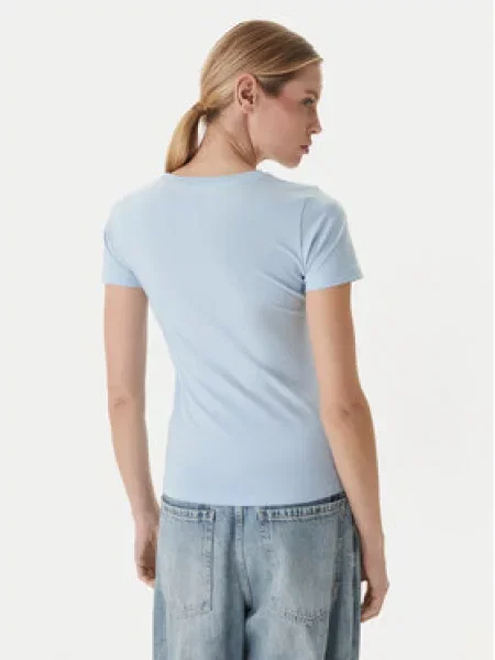 Guess T-shirt Svijetloplava Regular Fit plava