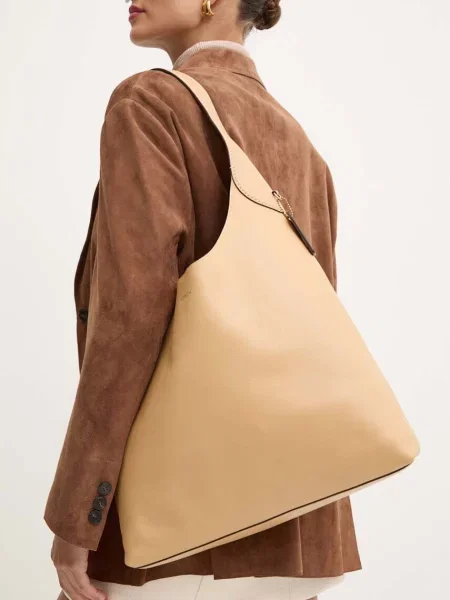 Coach torebka skórzana beżowy