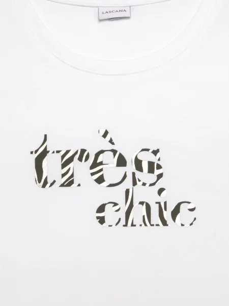 LASCANA Tricou negru alb