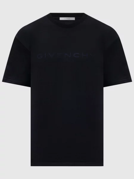 Футболка із шовком з логотипом Givenchy синя