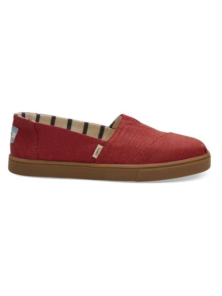 Toms Red Canvas Cupsole Alpargatas Kobiety Buty sportowe Toms Size: 4 czerwony