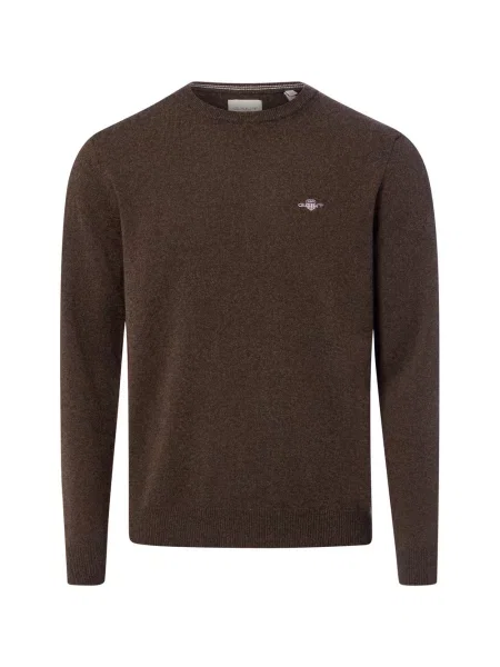 Gant sweter wełniany Mężczyźni Wełna M brązowy