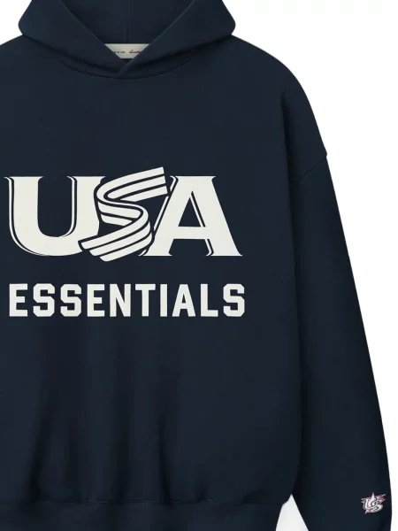 Mikina s kapucňou Fear Of God Essentials modrá