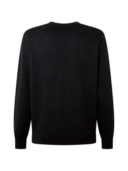 Dzianinowy sweter Hackett w jodełkę czarny
