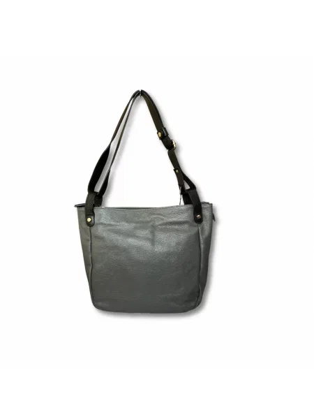 Кожаная сумка Toscanio серая