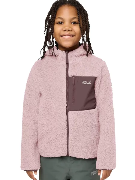 Jack Wolfskin кофта на застібці з капюшоном дитяча флісова ICE CURL