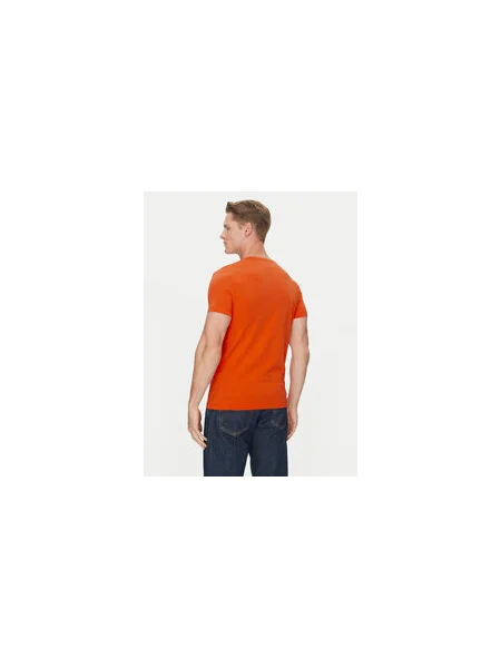 Tommy Hilfiger Póló Slim Fit narancssárga