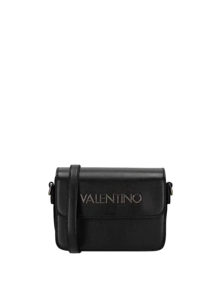 Lniana torebka crossbody Valentino By Mario Valentino czarna